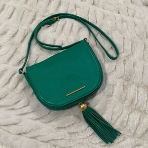 Marc by Marc Jacobs Jade Green Leather Crossbody Bag with Tassel